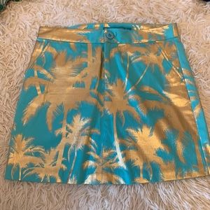 Gold palm tree skirt